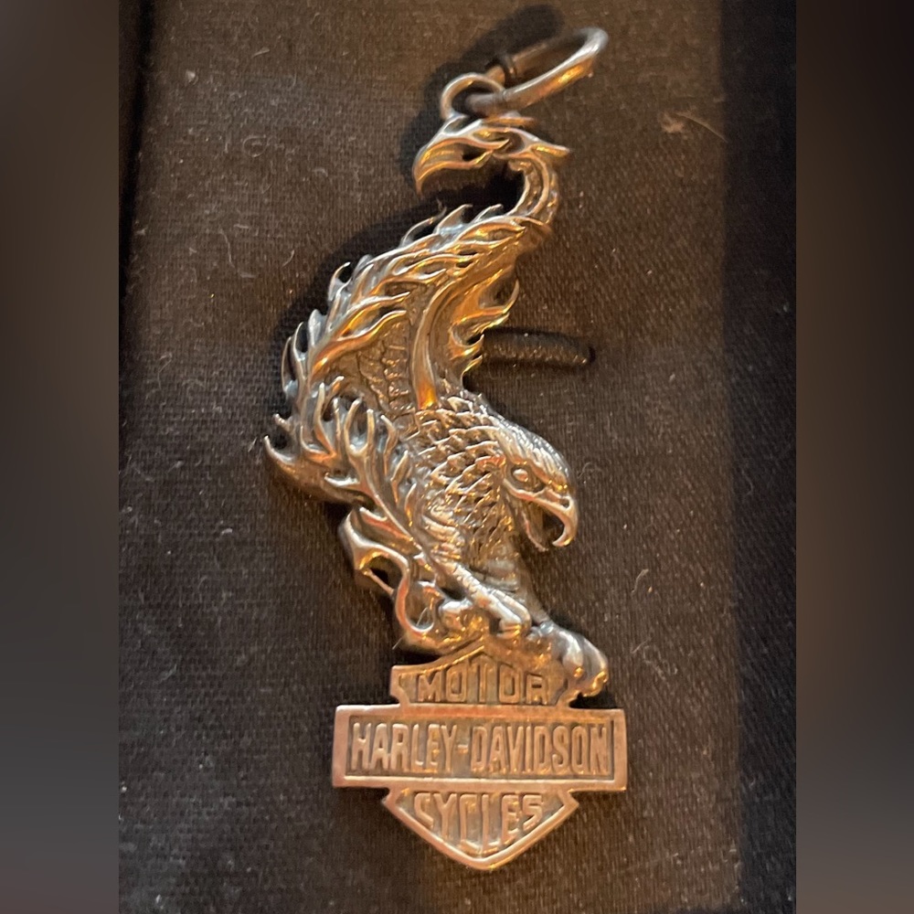 .925 Silver eagle charm. Harley Davidson.